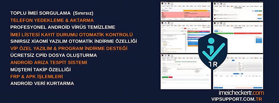 CheckerTR Android Araçları - IMEI Sorgulama, Virüs Temizleme, FRP Bypass, Samsung Unlock, Telefon Kilidi Açma, Android Backup, Firmware İndirme Özellikleri